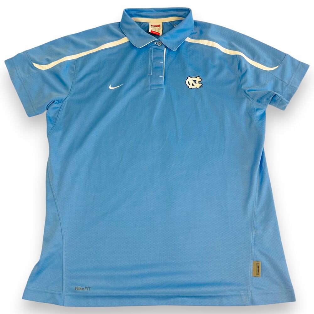 UNC Womens Nike Team Polo Vintage Tar Heels Fit Dry 100% Polyester